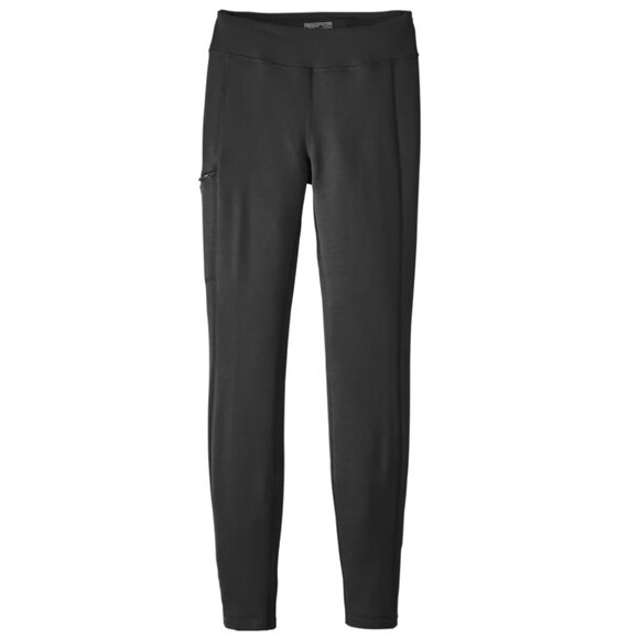 Patagonia Crosstrek Bottoms Large Black Fleece Lined Hiking Tights EUC - Picture 1 of 10